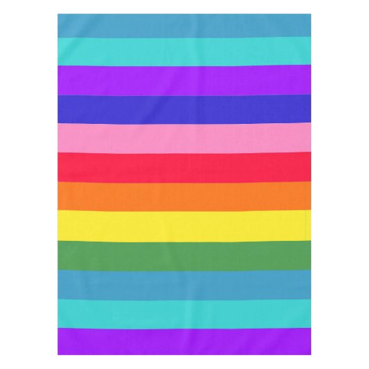 Tischtuch aus Rainbow-Streifen Tischdecke (Vorderseite)