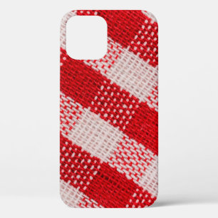 Tischtuch aus rotem, kariertem Stoff, Ba Case-Mate iPhone Hülle