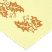 Tischtuch - Braune Holly-Blätter Tischdecke (Schrägansicht)