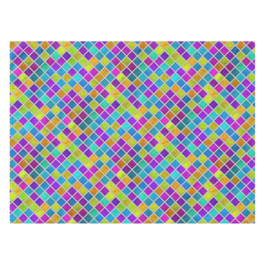 Tischtuch, farbige Quadrate Tischdecke (Vorderseite (Horizontal))