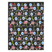 Tischtuch, glücklich erster Geburtstag, #1 schwarz Tischdecke (Vorderseite)