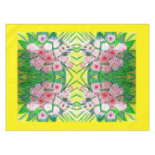 Tischtuch grün, rosa, gelb. tischdecke (Vorderseite (Horizontal))