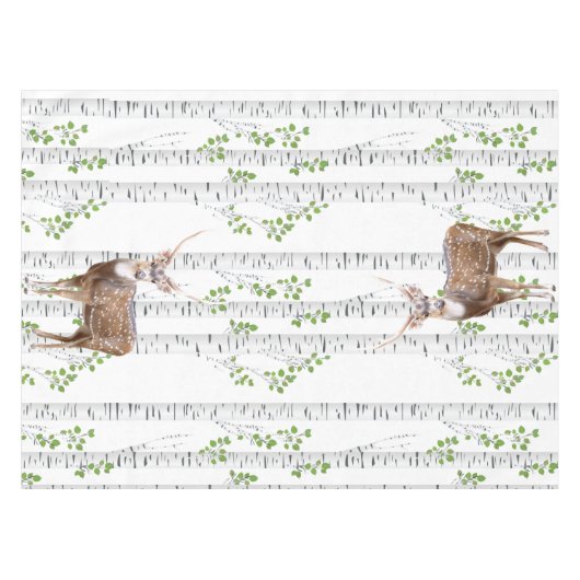 Tischtuch Hirsch Doe Buck Woodland Jagd Tischdecke (Vorderseite (Horizontal))