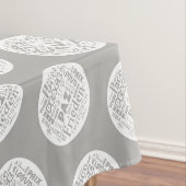 Tischtuch mehrsprachige Friedensworte. Tischdecke (Beispiel)