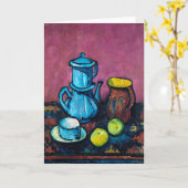 Tischtücher und Äpfel | Alexander Kanoldt Karte (Gelbe Blume)