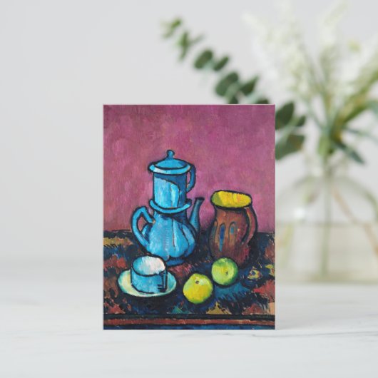 Tischtücher und Äpfel | Alexander Kanoldt Postkarte (Stehend Vorderseite)