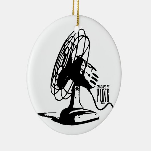 Tischventilator Keramikornament (Rechts)