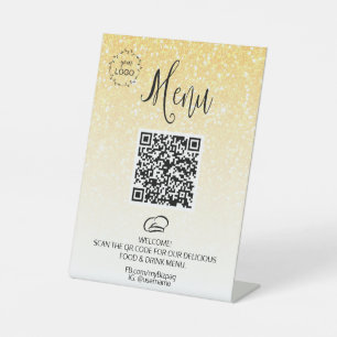 *~*Tischzettel-Glitzer-Tablette Sockelschild