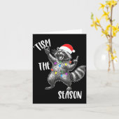 Tism Die Saison Waschbär Rock Santa Hut Autismus C Karte (Gelbe Blume)