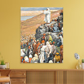 Tissot - Die Predigt auf dem Berg Leinwanddruck (Insitu (Wohnzimmer))