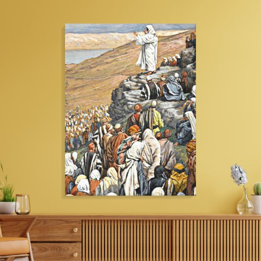 Tissot - Die Predigt auf dem Berg Leinwanddruck (Insitu (Wohnzimmer))
