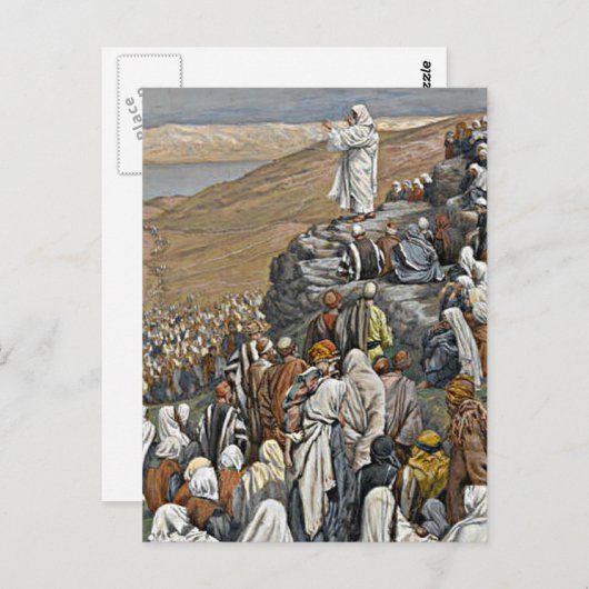 Tissot - Die Predigt auf dem Berg Postkarte (Vorne/Hinten)