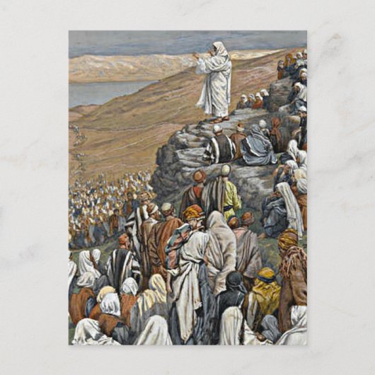 Tissot - Die Predigt auf dem Berg Postkarte (Vorderseite)