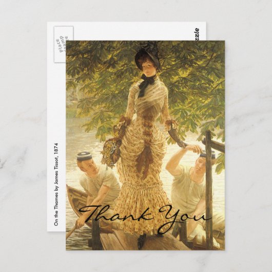 Tissot ist an der Themse Postkarte (Vorne/Hinten)