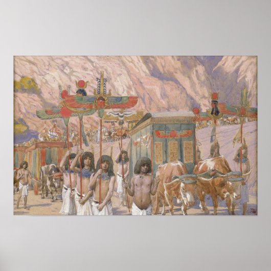 Tissot - Jakobs Leichnam wird nach Ägypten gebrach Poster (Vorne)