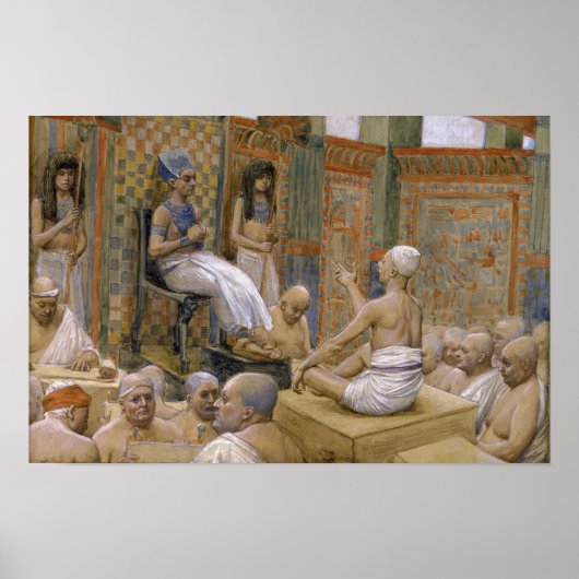 Tissot - Joseph interpretiert den Traum des Pharao Poster (Vorne)