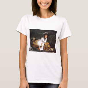 Tissot junge Dame und antike Malerei des Mops T-Shirt