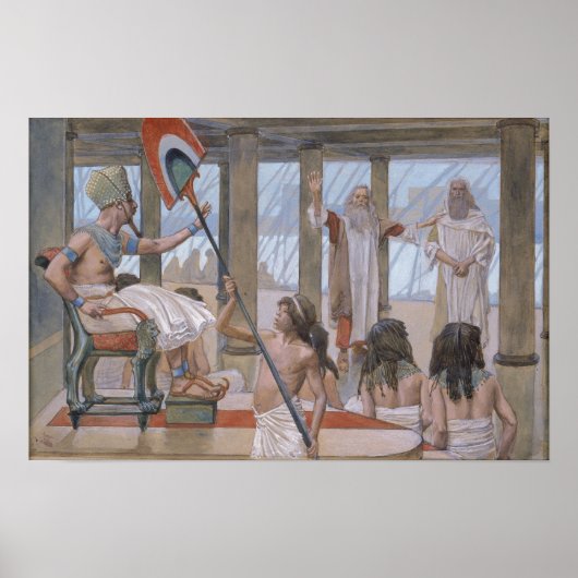 Tissot - Moses spricht zu Pharao 1896 Poster (Vorne)