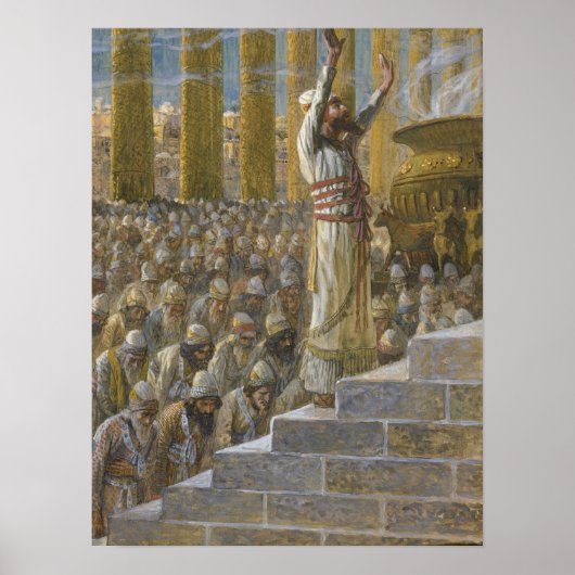 Tissot - Salomo weiht den Tempel in Jerusalem… Poster (Vorne)