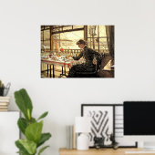 Tissot: Zimmer mit Blick auf den Hafen Poster (Heimbüro)