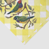 Tissue Bird Yellow Kariert Seidenpapier (Ausschnitt)
