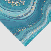 Tissue (Blaue und grüne Flüssig-Marmor) Seidenpapier (Ausschnitt)