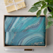 Tissue (Blaue und grüne Flüssig-Marmor) Seidenpapier (Geschenk)