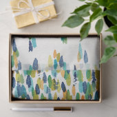 Tissue Blue Green Yellow Artist Painting Soft Wrap Seidenpapier (Geschenk)
