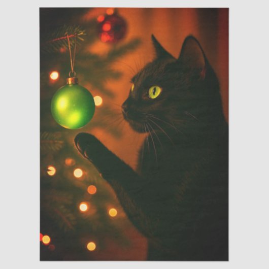 Tissue/Craft Paper of Christmas Cat Seidenpapier (Vorderseite)