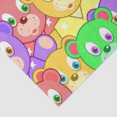 Tissue, farbenfrohe Teddybären Seidenpapier (Ausschnitt)