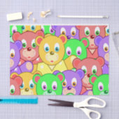 Tissue, farbenfrohe Teddybären Seidenpapier (Handwerk)