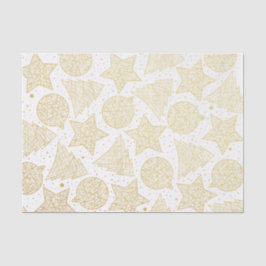 Tissue (Gold und weiße Weihnachtsmuster) Seidenpapier