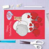 Tissue Happy Valentine's Day Sheep Kitten Seidenpapier (Handwerk)