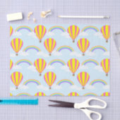 Tissue - Hot Air Balloon - auf Light Blue Seidenpapier (Handwerk)