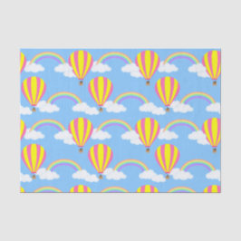 Tissue (Hot Air Balloon) - Blue Background Seidenpapier