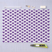 Tissue (kleines Lila Herz-Muster) Seidenpapier (Handwerk)