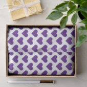 Tissue (kleines Lila Herz-Muster) Seidenpapier (Geschenk)