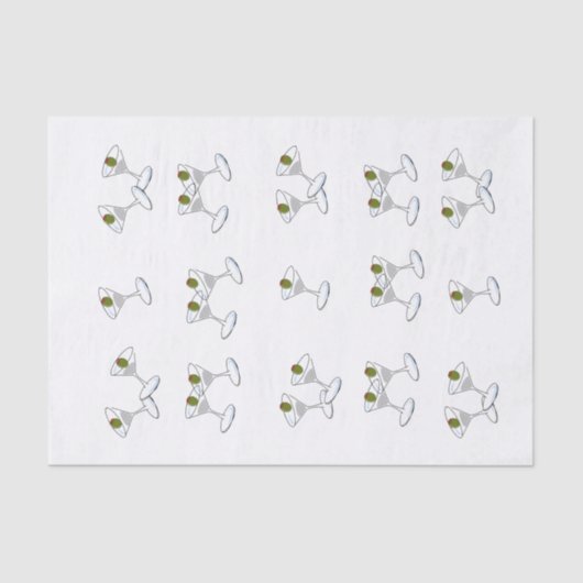 Tissue Martini Glasses Seidenpapier (Vorderseite)