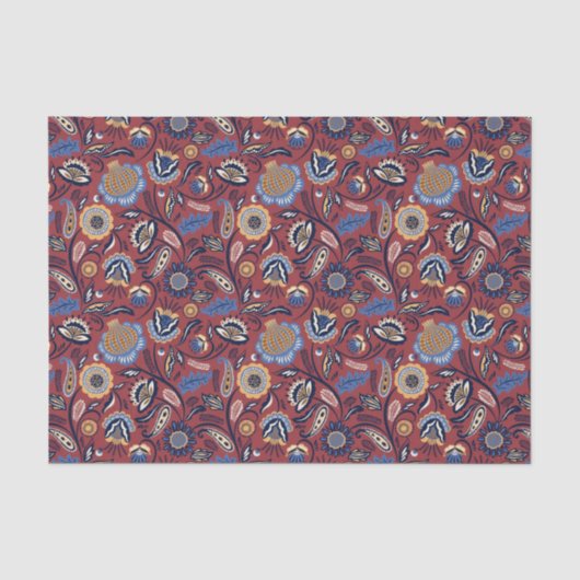 Tissue oder Decoupage-Papier - Boho Bold Floral Ro Seidenpapier (Vorderseite)