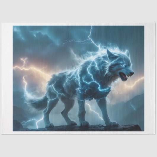 Tissue of Lightning Wolf Seidenpapier (Vorderseite)