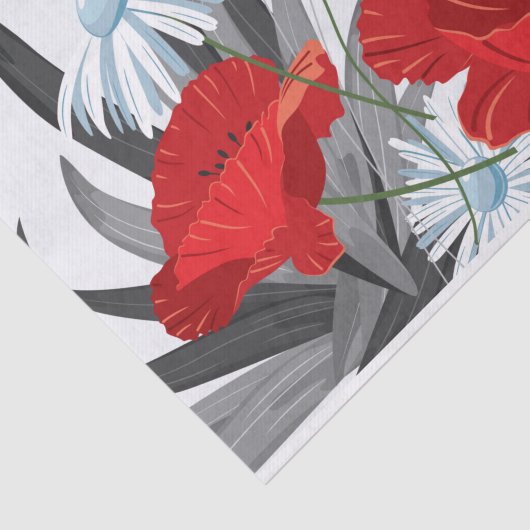 Tissue of Red and White Blume Seidenpapier (Ausschnitt)