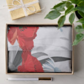 Tissue of Red and White Blume Seidenpapier (Geschenk)