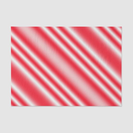 Tissue of Red & White Candy Cane Striped Tissue Seidenpapier (Vorderseite)