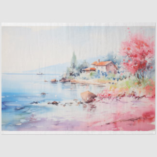 Tissue or Textiles for Coastes Watercolor Seidenpapier