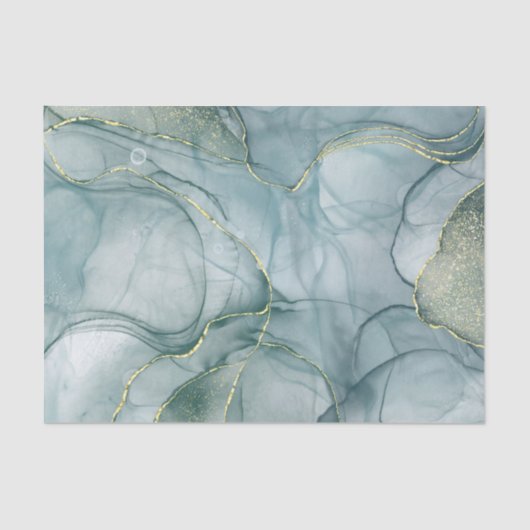 Tissue Paper (25cm x 38cm) - Mint Pattern Seidenpapier (Vorderseite)
