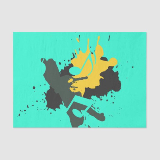 Tissue Paper (abstrakte Noten) Seidenpapier (Vorderseite)