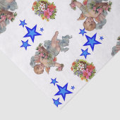 Tissue Paper Angel Blue Stars Seidenpapier