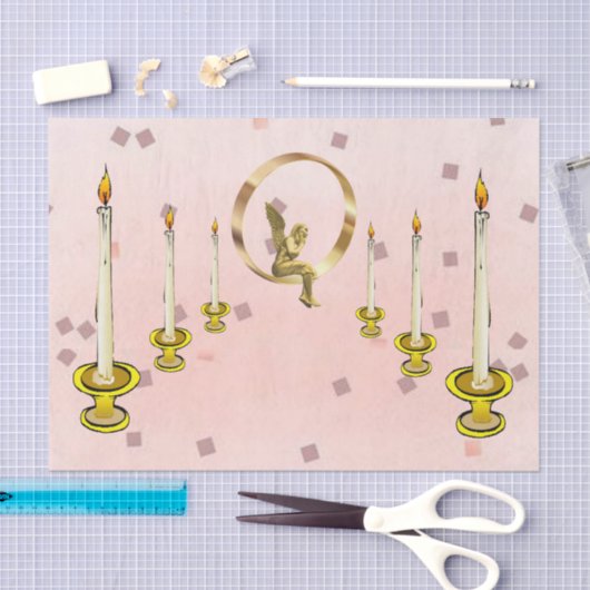 Tissue Paper Angel Candles Seidenpapier (Handwerk)