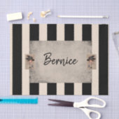 Tissue Paper Beige weiße Streifen Seidenpapier (Handwerk)