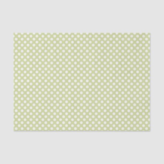 Tissue Paper Beige & White Polk a dot Seidenpapier (Vorderseite)